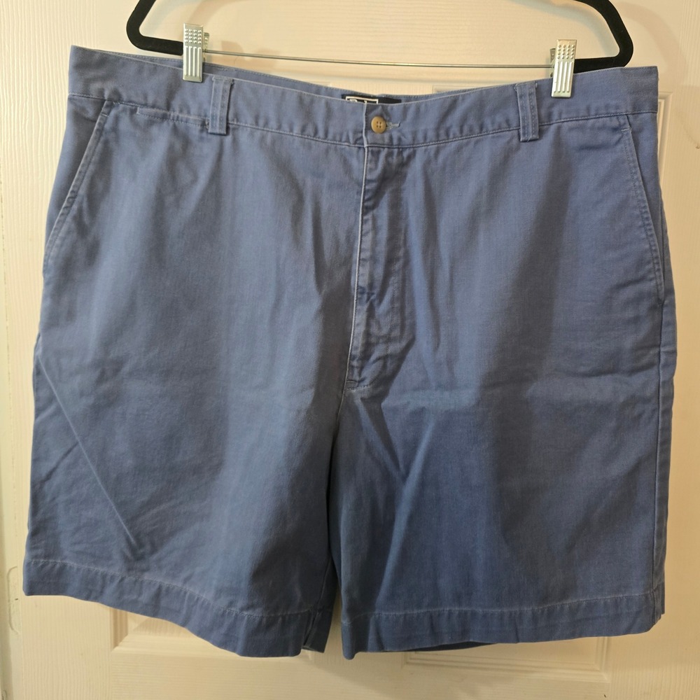 Polo Ralph Lauren Mens Chino Shorts Size 42 Blue Cotton Flat Front‎ Casual